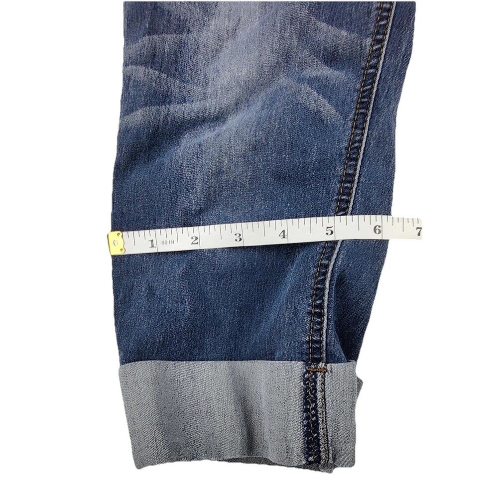 Indigo Rein Capri Jeans Juniors 11 Blue Medium Wash Distressed Cuffed 32x20 - Picture 7 of 9